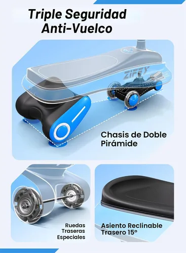 Miniatura 7 de Coche eléctrico con luz JOVA ZIFFY 45W 5.5A con pedal, batería recargable, coche oscilante 2 en 1, juguete de paseo de 2 velocidades, antivuelco