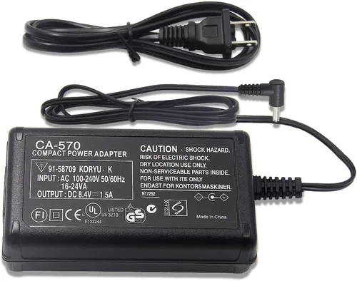Miniatura 5 de Cargador adaptador de CA CA-570 compatible con Canon XA25, XA10, XA-20, XA30, HG20, XH-A1, XA-30, HF M31 HF S10 Vixia HF100, XA11, HF G20, FS200