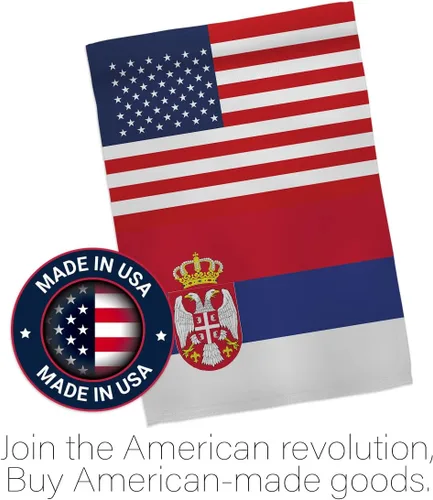 Miniatura 5 de Bandera de la Amistad de la Copa del Mundo de Serbia de Estados Unidos, asta de bandera de arte de pared para exteriores, decoración al aire libre