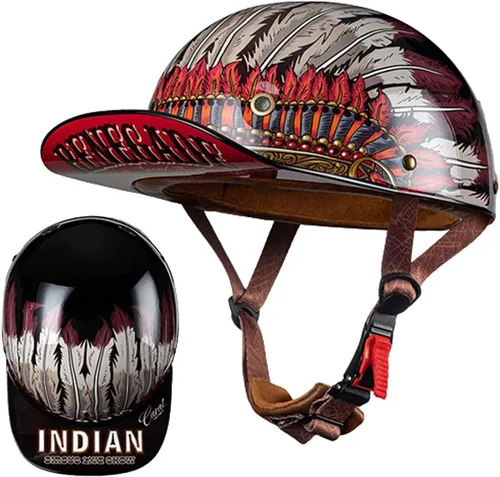 Miniatura 10 de Casco de béisbol de motocicleta, aprobado por DOT, casco de motocicleta para hombre, casco de motocicleta alemán, unisex, para ciclomotor, scooter, 3