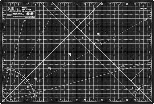 Miniatura 11 de Elan Tapete de corte A4 negro y gris topo, tapete de corte autorreparable de 9 x 12 pulgadas, tablero de manualidades de 5 capas negro, tablero