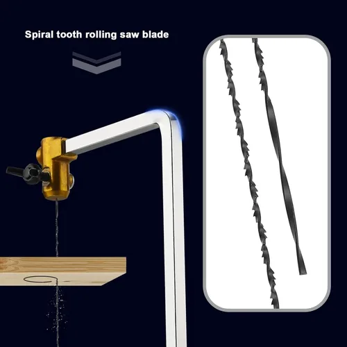 Miniatura 2 de Create idea Juego de 24 hojas de sierra de desplazamiento con dientes en espiral para cortar madera, plástico, corte de madera, modelado