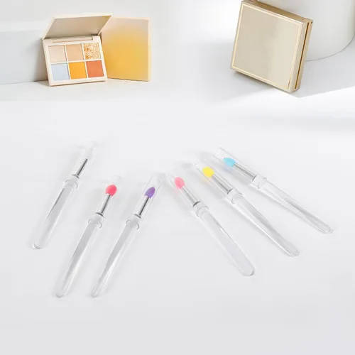 Miniatura 7 de Aplicadores de máscara de labios reutilizables, juego de 6 brochas de silicona para labios y lápiz labial