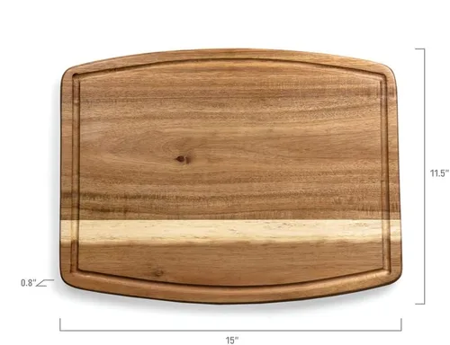 Miniatura 5 de PICNIC TIME Star Wars Boba Fett Ovale Tabla de cortar de acacia Tabla de servir Charcutería Tabla de queso con ranura de jugo, regalo de decoración