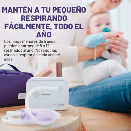 Miniatura 5 de Dr. Noze Best NozeBot Aspirador Nasal Eléctrico para Bebés - Diseñado por un Otorrinolaringólogo Pediátrico para Alivio Seguro y Suave
