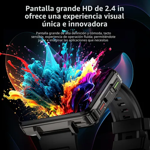 Miniatura 4 de LOKMAT Reloj inteligente con tarjeta SIM 4G, 4 GB+64 GB Android Smartwatch teléfono, 2.4 pulgadas, pantalla grande, reloj deportivo de 1500 mAh