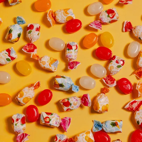 Miniatura 6 de Caramelos duros surtidos con frutas envueltos individualmente de Cambie, 1 lb de caramelo de fruta con un exterior duro deliciosamente dulce con un
