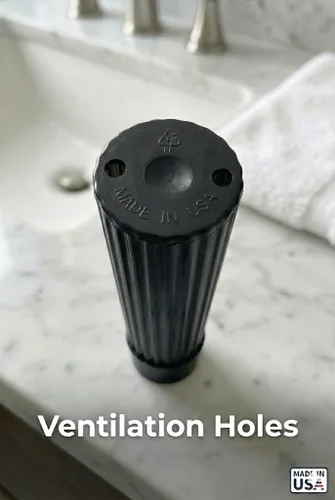 Miniatura 5 de American Comb Soporte para Cepillos de Dientes - Negro, Fabricado en EE.UU., con Orificios de Ventilación, para Fundas de Cepillos de Dientes