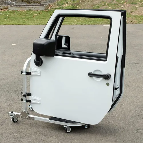 Miniatura 7 de EZ4X4 - Carrito de almacenamiento con ruedas plateadas de 2 puertas para TJ JK JL patentado