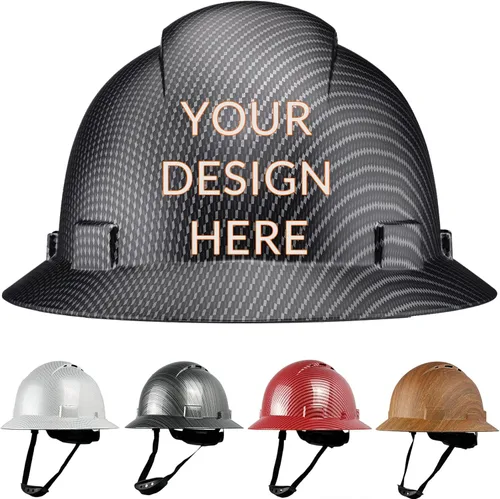 Casco duro personalizado con suspensión, Cascos duros ajustables de construcción con trinquete, Casco duro personalizable, Añade tu/logo/texto/foto