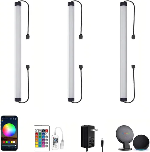 Iluminación LED para debajo del gabinete, luces regulables debajo del mostrador, WiFi Smart Controlled, RGB, 12 pulgadas, lámparas enlazables