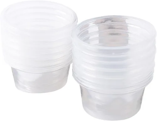 SLSON Paquete de 100 tazas de comida y agua Gecko - Vasos de repisa para reptiles, gusanos, alimentador de gusanos de harina, para lagarto,