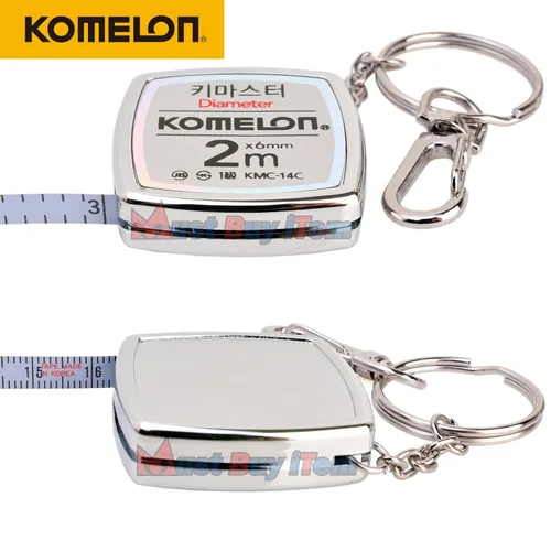 Miniatura 7 de Komelon KMC-14C Keymaster - Cinta métrica métrica de 6.6 ft de diámetro, llavero de bolsillo, mini llavero con revestimiento de cromo, herramienta