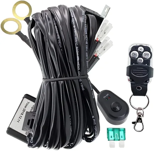 Miniatura 7 de Barra de luces LED de trabajo, kit de arnés de cableado remoto, 1 cable DC12V 40A, luces LED, interruptor de arnés de cableado remoto, relé de cable