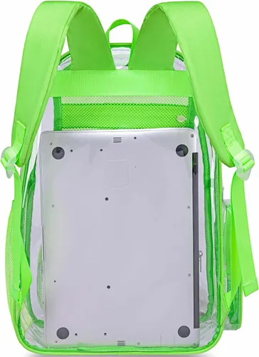 Miniatura 164 de CAMTOP Mochila transparente resistente y transparente para estudiantes, escuela, trabajo, festival, viajes, deportes, Beige, Mediana, Camtop Mochila