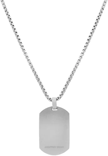 Miniatura 2 de Geoffrey Beene Collar de acero inoxidable para hombre con diseño de etiqueta de perro