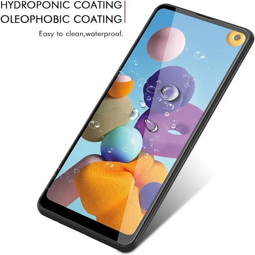 Miniatura 7 de Protector de pantalla de cobertura completa para Samsung Galaxy A21, 2 unidades, de alta transparencia de seda negra resistente a los arañazos