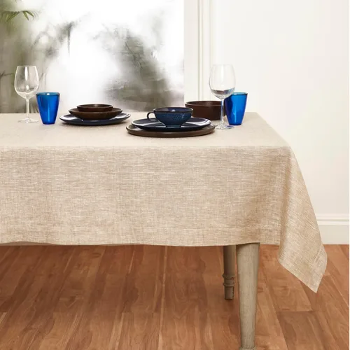 Miniatura 28 de Solino Home - Mantel de lino azul rey de 52 x 52 pulgadas - 100% lino puro cuadrado - Athena, mantel lavable a máquina para Navidad, Año Nuevo