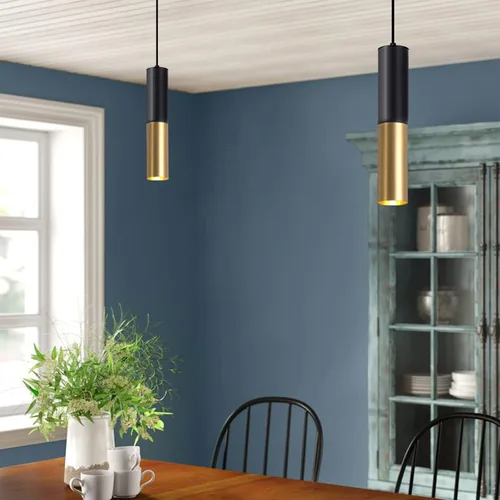 Miniatura 8 de Moderno juego de 3 mini lámparas colgantes de metal dorado negro lámparas de techo con bombilla LED colgante luz para cocina, isla, sala de estar