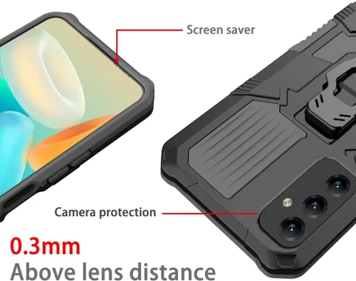 Miniatura 9 de Funda compatible con Redmi Note 7, funda protectora a prueba de golpes con función atril incorporada, compatible con Xiaomi Redmi Note 7 Pro, funda