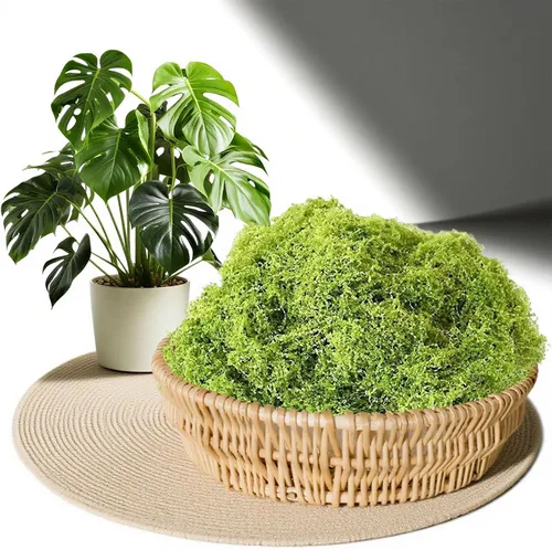 Musgo de musgo falso para manualidades, musgo artificial de 3.52 onzas para manualidades, musgo sintético para jardín de hadas, decoración de Verde