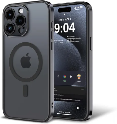 Miniatura 33 de Funda para iPhone 11 con protector de pantalla, compatible con MagSafe, ultra delgada, translúcida, mate, a prueba de golpes, color negro