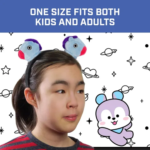 Miniatura 23 de Concept One BT21 LINE FRIENDS - Diadema bordada de felpa 3D para mujer, Chimmy