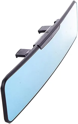 Miniatura 6 de Espejo retrovisor convexo HD azul antirreflejo de 11 pulgadas, clip universal en espejo retrovisor interior de gran angular para reducir el punto
