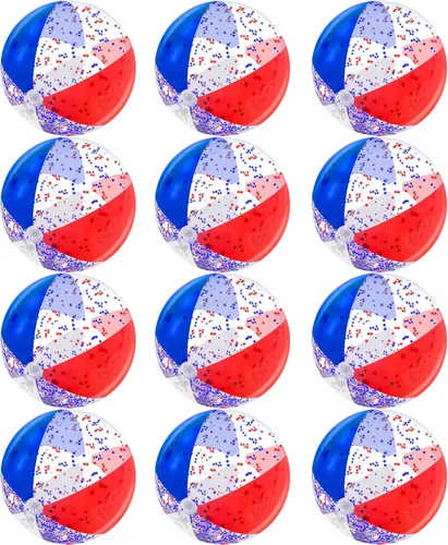 Miniatura 7 de TURNMEON Paquete de 12 pelotas inflables para playa, 16 pulgadas, con destellos, juguetes para piscina, playa, fiesta de verano en la piscina