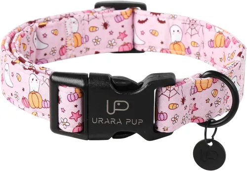 Miniatura 27 de Collar de Perro de Halloween con Hebilla de Metal Collar de Perro de Calabaza de Regalo para Perros Pequeños Medianos Grandes Niñas o Niños Collares