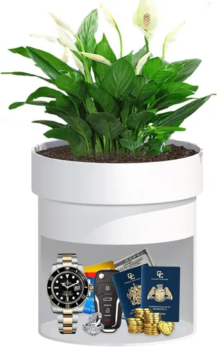 Miniatura 8 de Sdstone Fireresistant - Maceta impermeable con cerradura de llave, acero inoxidable secreto oculto, perfecta para ocultar los objetos de valor