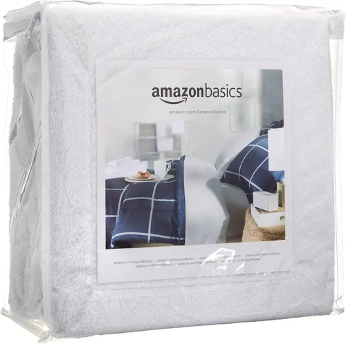 Miniatura 7 de Amazon Basics Protector de colchón impermeable de 18 pulgadas, tamaño individual, transpirable, lavable a máquina, color blanco