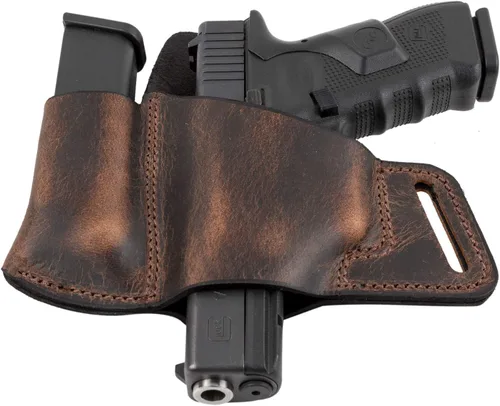 Miniatura 8 de Combo de funda de cuero para transporte cómodo y funda para cargador Hecho en EE. UU. Se adapta a Glock 17 19 22 23 32 33 Springfield XD & XDS
