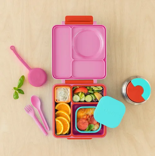 Miniatura 4 de OmieBox Contenedores de silicona a prueba de fugas para snacks para llevar, contenedores de almacenamiento de alimentos con tapa, contenedor Bento