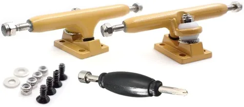 Miniatura 10 de SPITBOARDS Diapasón Pro Trucks de 1.339 in, tuercas de bloqueo reales, bujes de uretano con junta tórica de goma, suspensión optimizada, ancho 1.339