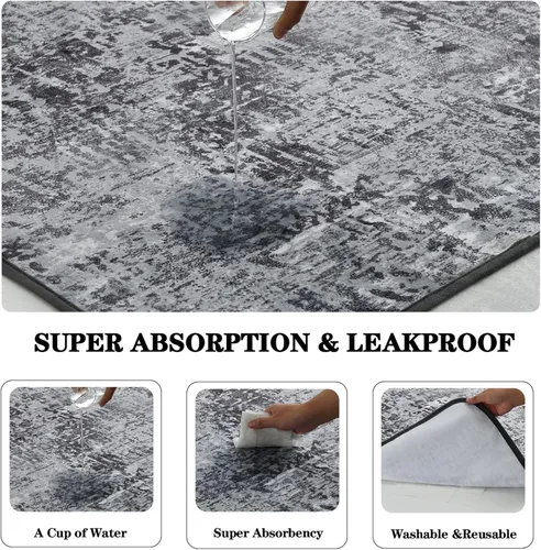 Miniatura 2 de Qeils Almohadillas Lavables para Orina para Perros, Paquete de 2 Almohadillas Reutilizables para Cachorros de 18"x24" Superabsorbentes a Prueba
