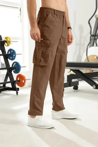 Miniatura 6 de Pantalones de carga para hombre, ligeros, tácticos, para senderismo, ajuste clásico, múltiples bolsillos