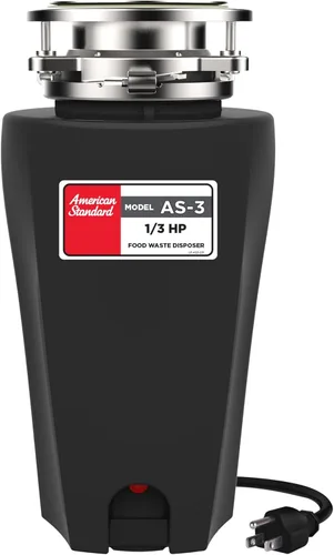 Miniatura 11 de American Standard 10-US-AS-5 Sistema de molienda de residuos de alimentos de acero inoxidable antiatascos para desechos de basura, línea delgada