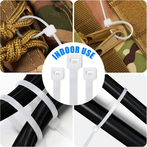 Miniatura 7 de 3000 piezas bridas para cables resistentes a granel, bridas de nailon autobloqueantes para plantas, jardinería, agricultura, rejilla, valla de pared