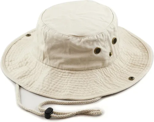 Miniatura 10 de The Hat Depot - Sombrero de safari, de algodón lavado a la piedra, de ala ancha, plegable, doble cara y sombrero de pesca 2. Algodón - Oliva