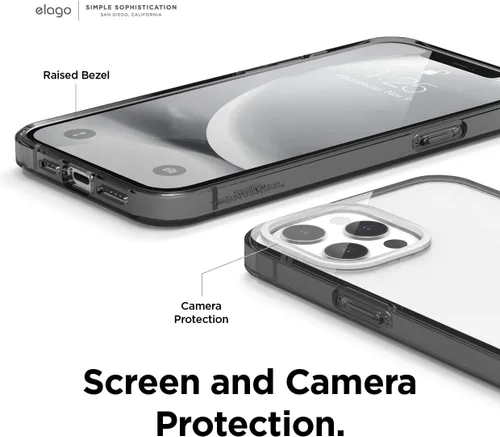 Miniatura 5 de elago Funda híbrida transparente compatible con iPhone 12 Pro Max de 6.7 pulgadas (negro) - Funda protectora a prueba de golpes