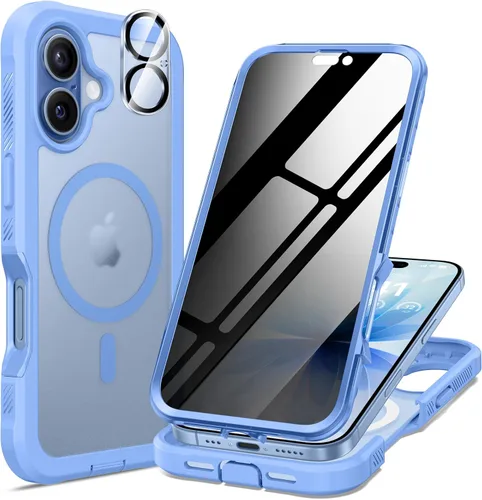 Miniatura 42 de seacosmo para iPhone Air Funda, Carcasa Completa con Protector de Privacidad de Vidrio Templado 9H Integrado y Protector de Lente de Cámara