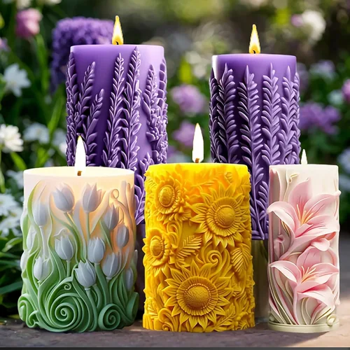 Miniatura 2 de Molde de resina rosa - Moldes de flores y bolas 3D para fundición de resina y fabricación de velas ZL-397