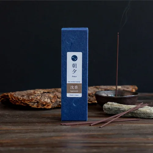 Miniatura 8 de Asayu Japan Varillas de incienso natural de madera de agar, tamaño de muestra de incienso japonés para relajación nocturna, yoga, meditación.