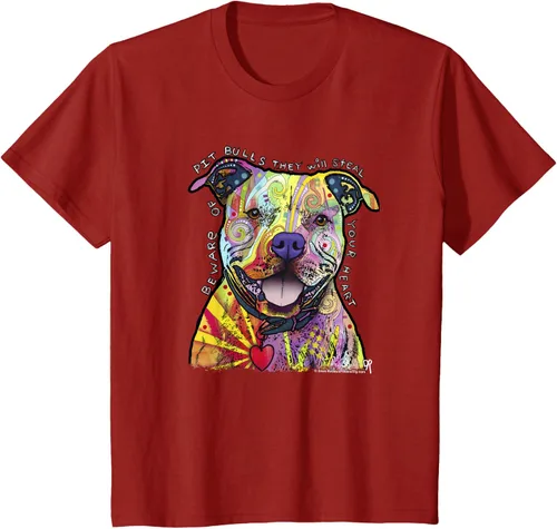 Miniatura 59 de Beware Of Pit Bulls, Dean Russo Pitbull Original - Camiseta para amantes de los perros, Negro