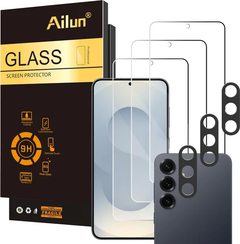 Miniatura 18 de Ailun Protector de Pantalla de Vidrio para Galaxy S25 Ultra [6.9 Pulgadas] 3Pack + 3Pack Lente de Cámara de Vidrio Templado Desbloqueo por Huella