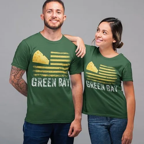 Miniatura 3 de Green Bay - Camiseta de fútbol para mujer, camisetas de cabeza de queso de Estados Unidos, ropa para el día del partido