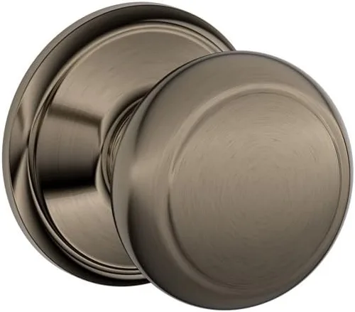 Miniatura 42 de Schlage F10 AND 716 ADD - Pomo Andover con moldura Addison, cerradura de paso para pasillos y armarios, bronce envejecido
