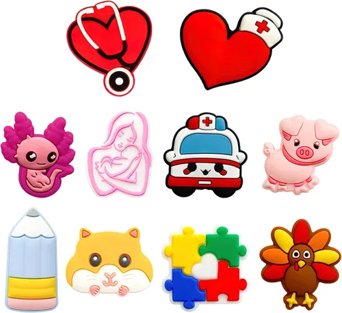Miniatura 7 de 10 cuentas de silicona de animales lindos para fabricación de joyas a pulseras, cadenas de joyería, bolígrafo, accesorios de cuentas (A5)