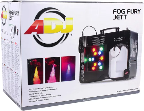Miniatura 7 de American DJ Fog Fury Jett Máquina de niebla vertical+control remoto inalámbrico+controlador DMX